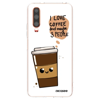 Picasee Huawei P30 Hülle - Transparentes Silikon - Cute coffee