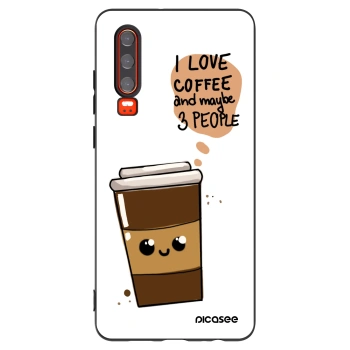 Picasee Huawei P30 Hülle - Schwarzes Silikon - Cute coffee
