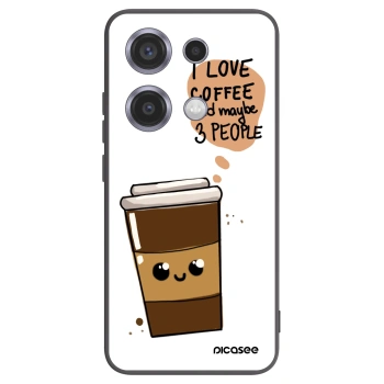 Picasee Xiaomi Redmi Note 14S Hülle - Schwarzes Silikon - Cute coffee