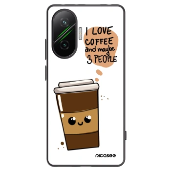 Picasee Xiaomi Poco F7 5G Hülle - Schwarzes Silikon - Cute coffee