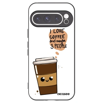 Picasee Google Pixel 9 Pro XL Hülle - Schwarzes Silikon - Cute coffee