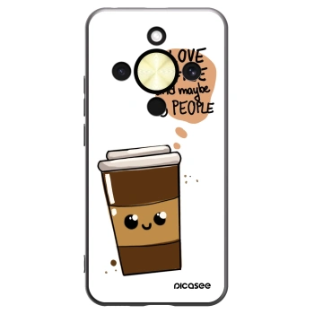 Picasee Honor Magic8 Lite 5G Hülle - Schwarzes Silikon - Cute coffee