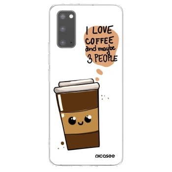 Picasee Samsung Galaxy S20 G980F Hülle - Transparentes Silikon - Cute coffee