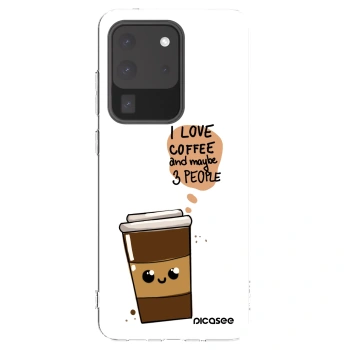 Picasee Samsung Galaxy S20 Ultra 5G G988F Hülle - Transparentes Silikon - Cute coffee