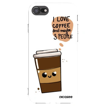 Picasee Apple iPhone SE 2020 Hülle - Transparentes Silikon - Cute coffee
