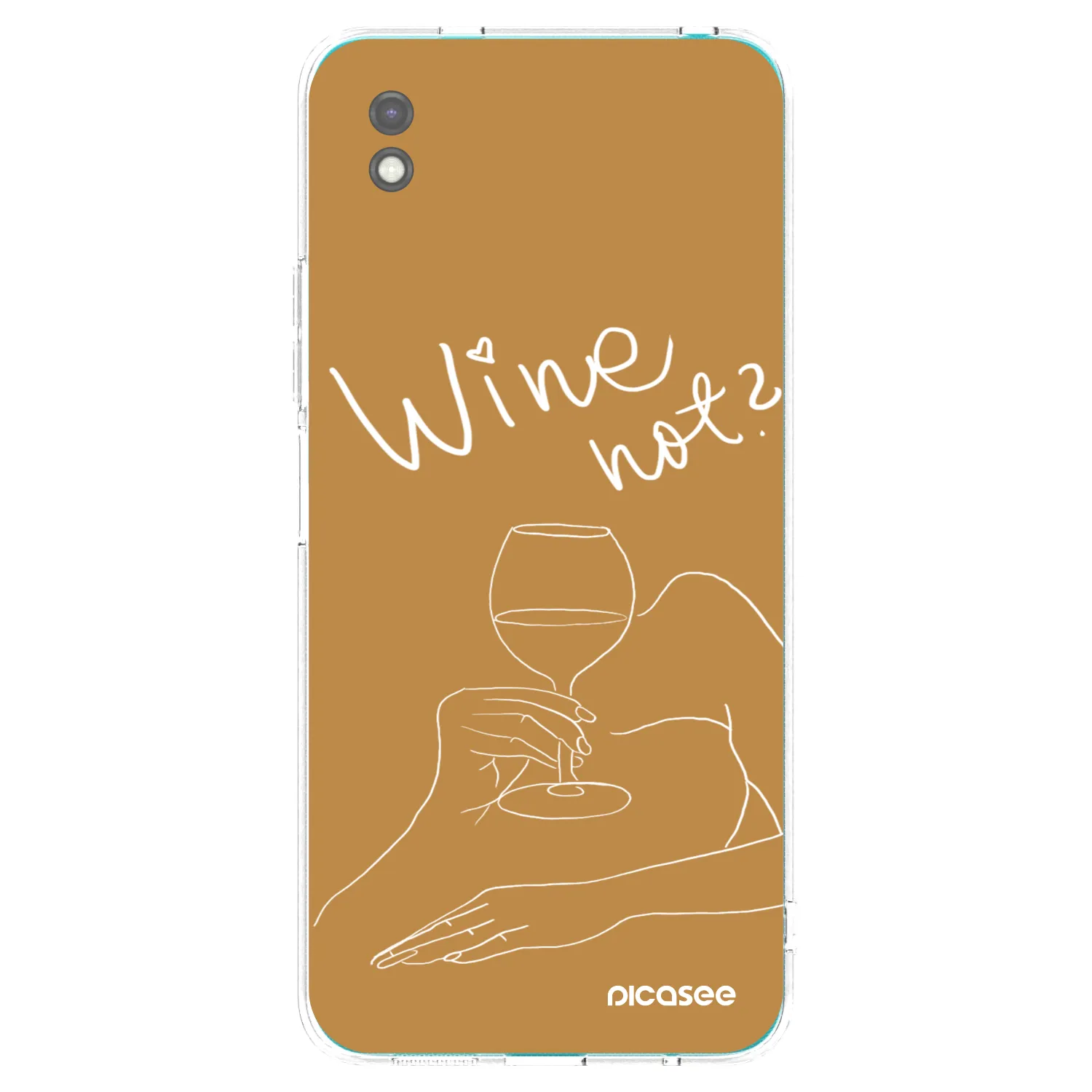 Picasee Xiaomi Redmi 9A Hülle - Schwarzes Silikon - Wine not