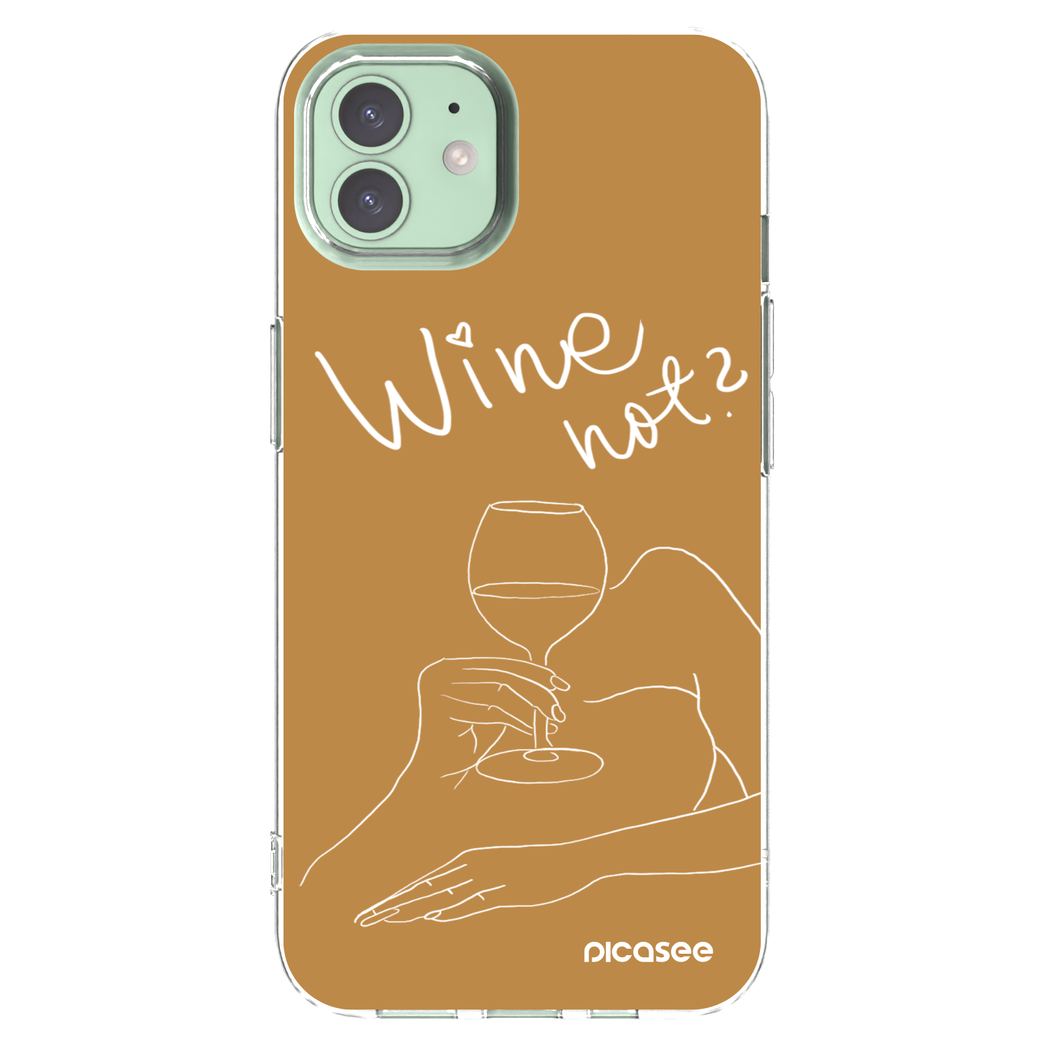 Picasee Apple iPhone 12 Pro Hülle - Transparentes Silikon - Wine not