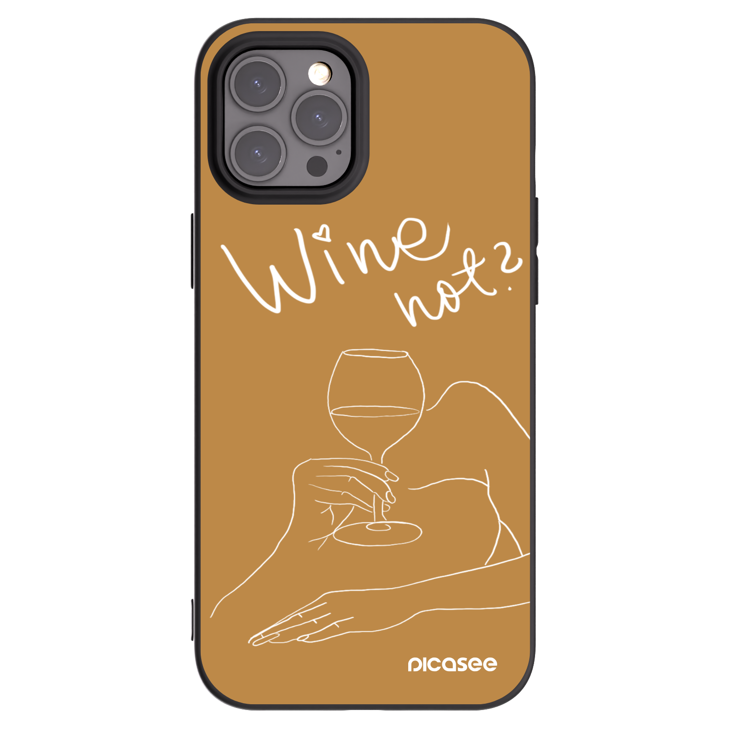 Picasee Apple iPhone 12 Pro Max Hülle - Schwarzes Silikon - Wine not