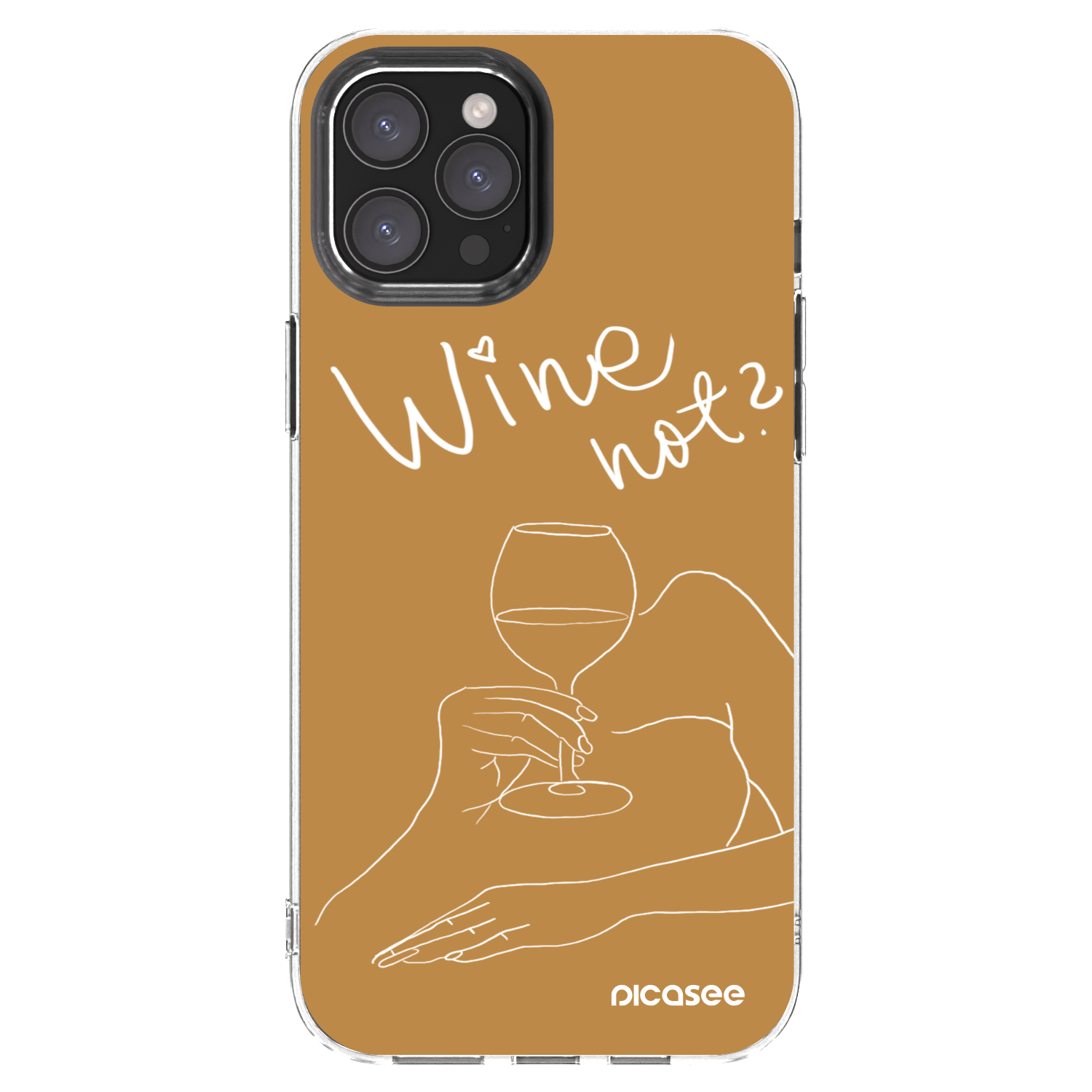 Picasee Apple iPhone 12 Pro Max Hülle - Transparentes Silikon - Wine not