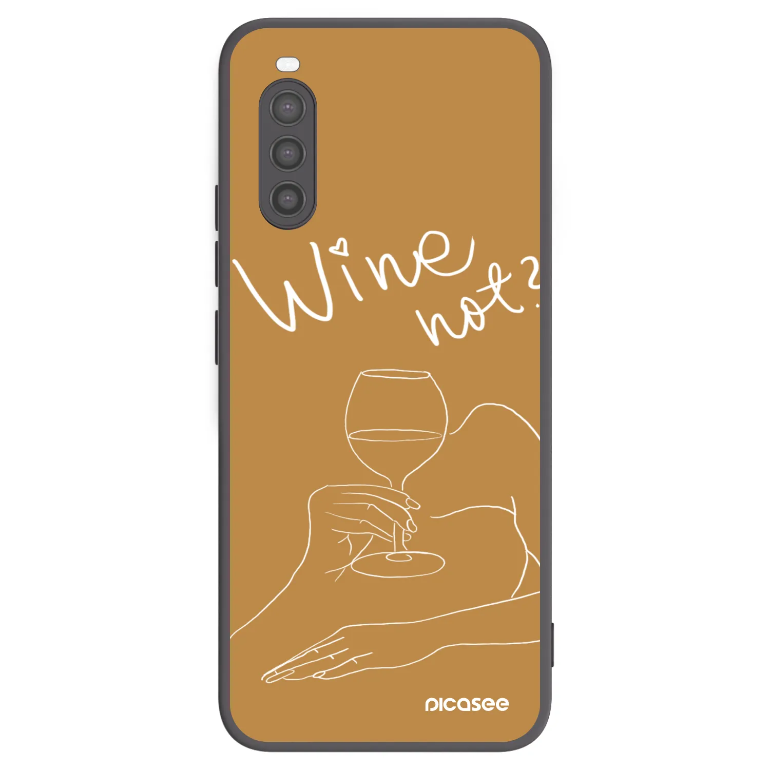 Picasee Sony Xperia 10 II Hülle - Schwarzes Silikon - Wine not