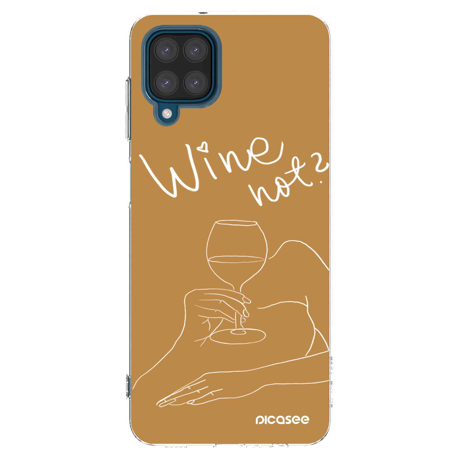 Picasee Samsung Galaxy A12 A125F Hülle - Transparentes Silikon - Wine not