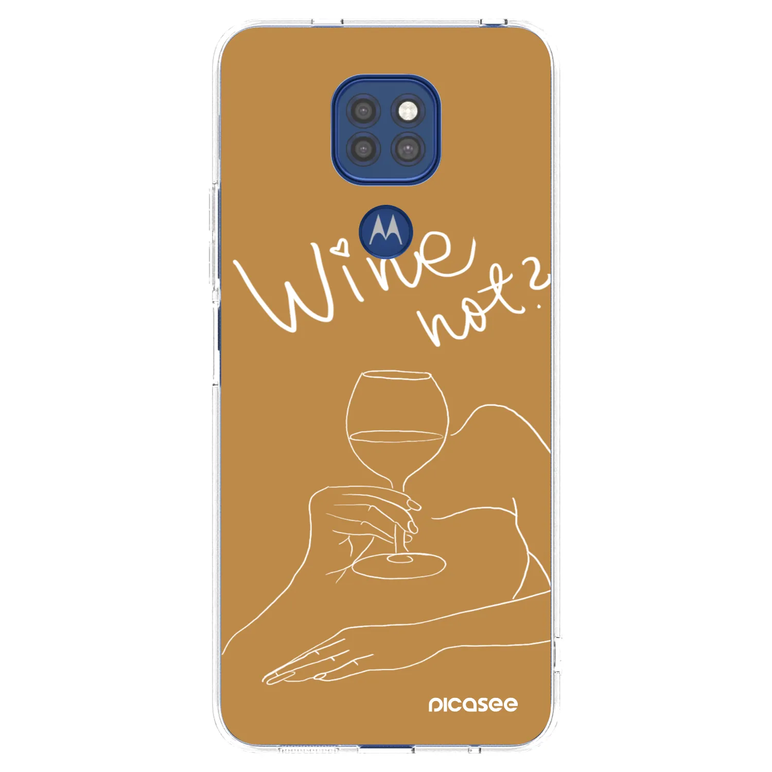 Picasee Motorola Moto G9 Play Hülle - Transparentes Silikon - Wine not