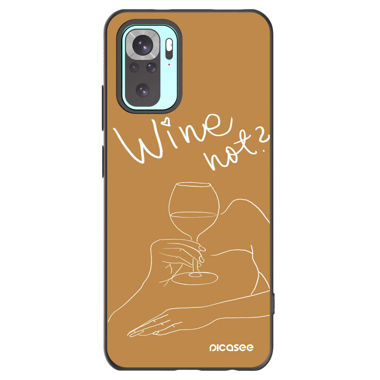Picasee Xiaomi Redmi Note 10 Pro Hülle - Schwarzes Silikon - Wine not