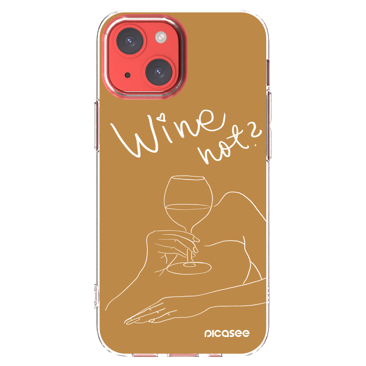 Picasee Apple iPhone 13 mini Hülle - Transparentes Silikon - Wine not
