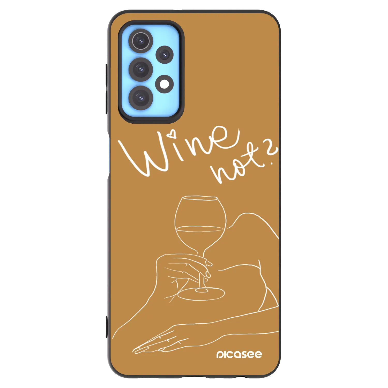Picasee Samsung Galaxy A32 4G SM-A325F Hülle - Schwarzes Silikon - Wine not