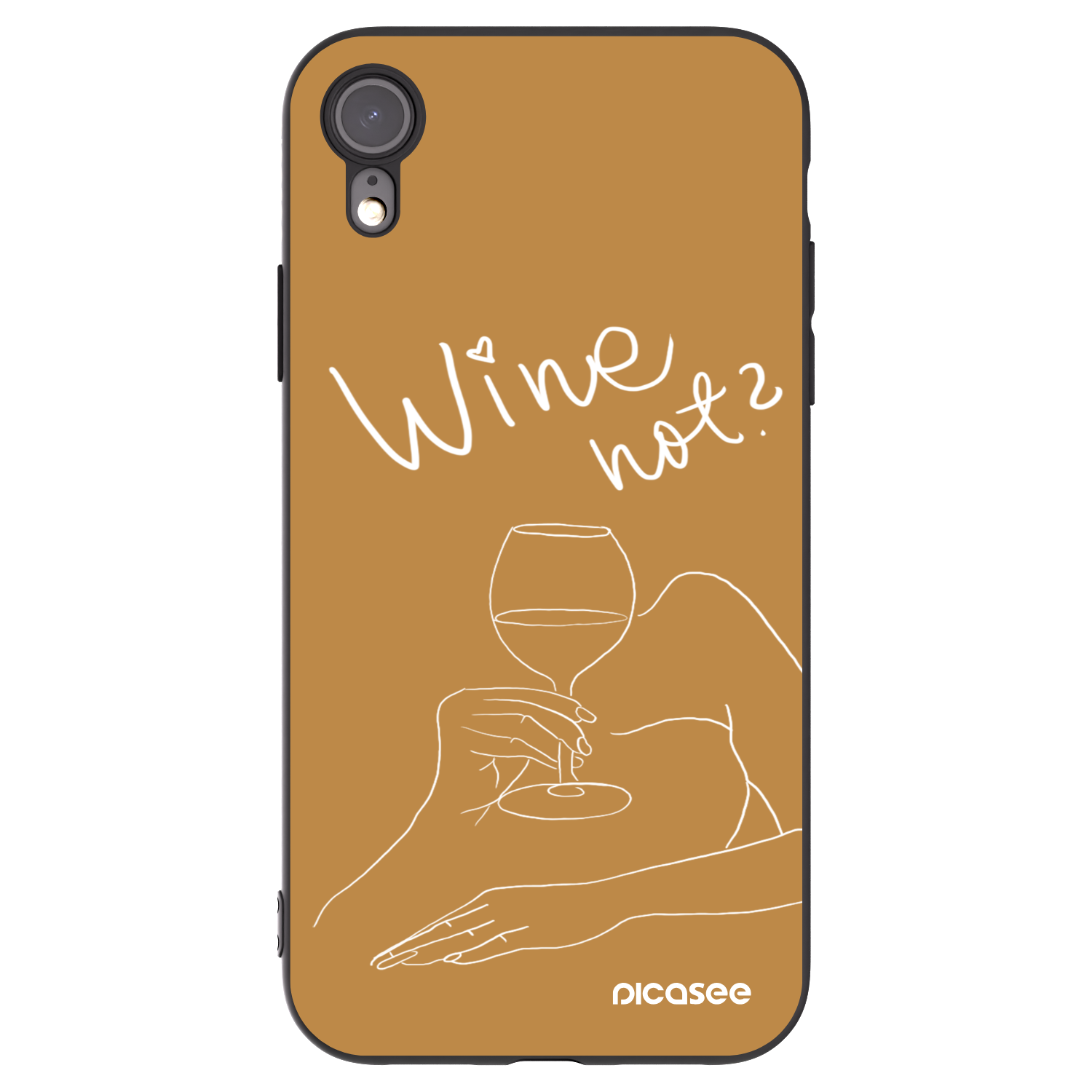 Picasee Apple iPhone XR Hülle - Schwarzes Silikon - Wine not