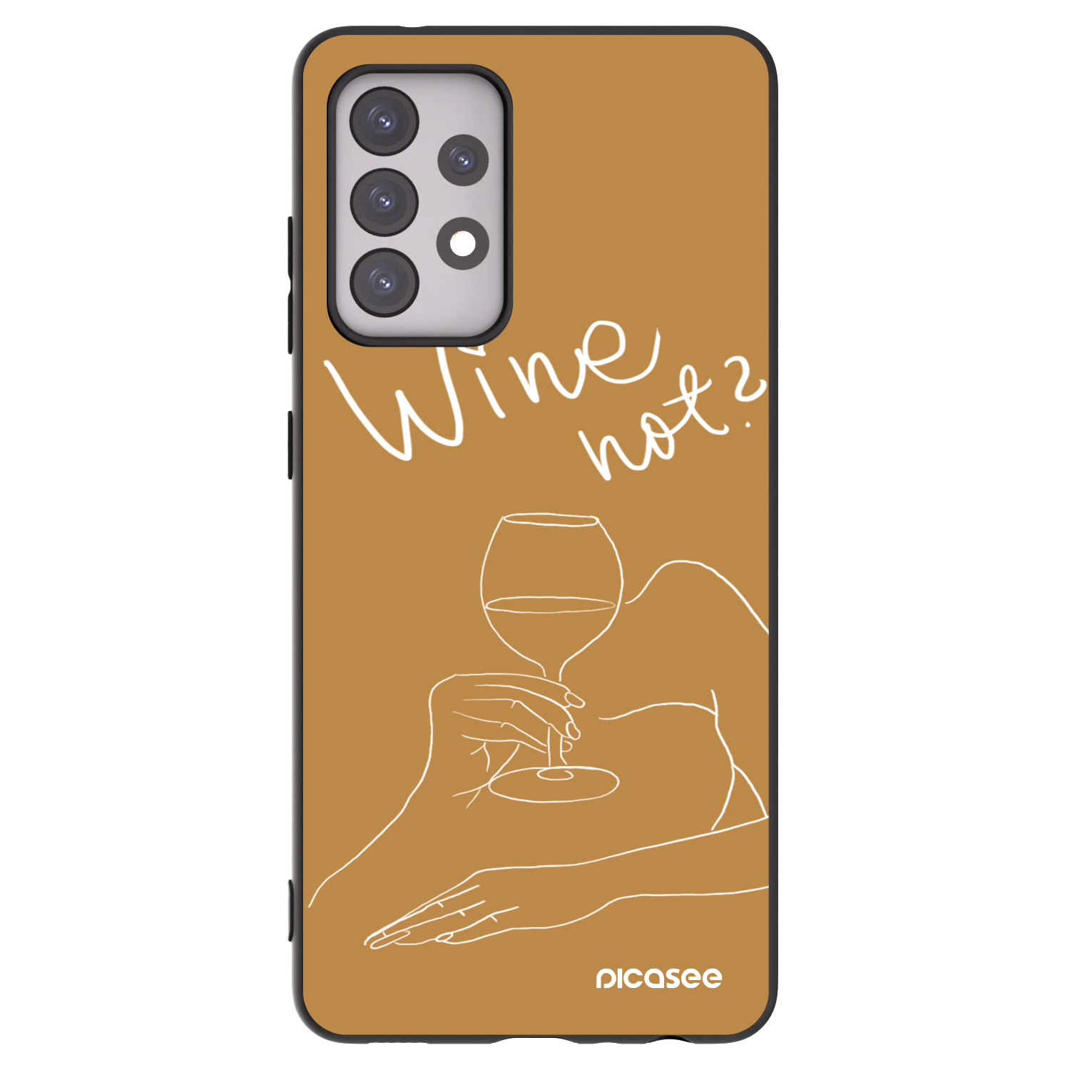 Picasee Samsung Galaxy A52s 5G A528B Hülle - Schwarzes Silikon - Wine not