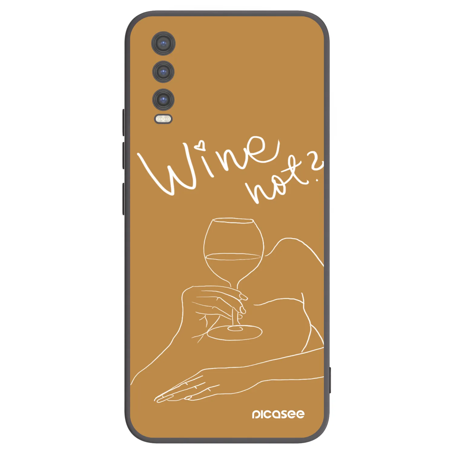 Picasee Vivo Y20s Hülle - Schwarzes Silikon - Wine not