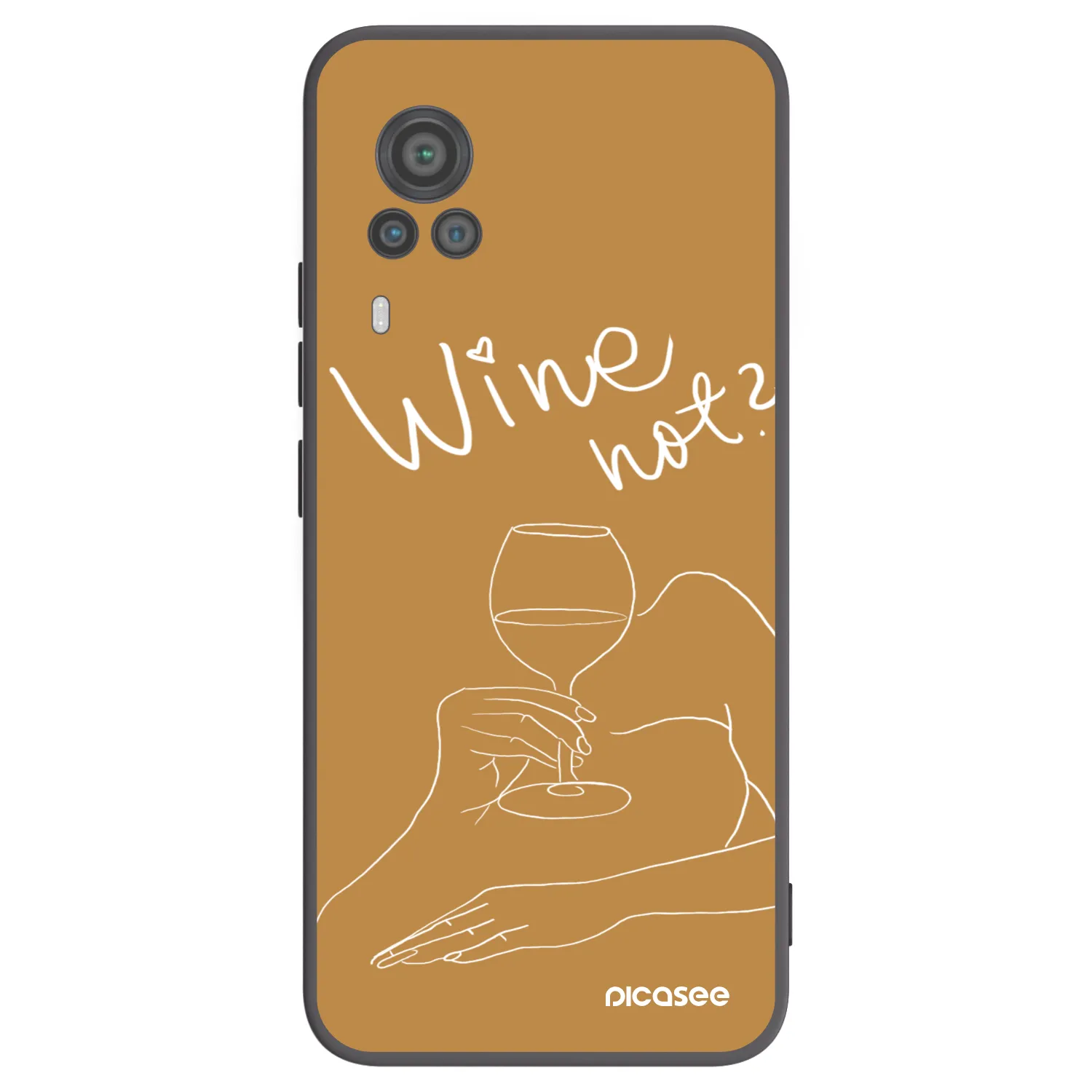 Picasee Vivo X60 Pro 5G Hülle - Schwarzes Silikon - Wine not