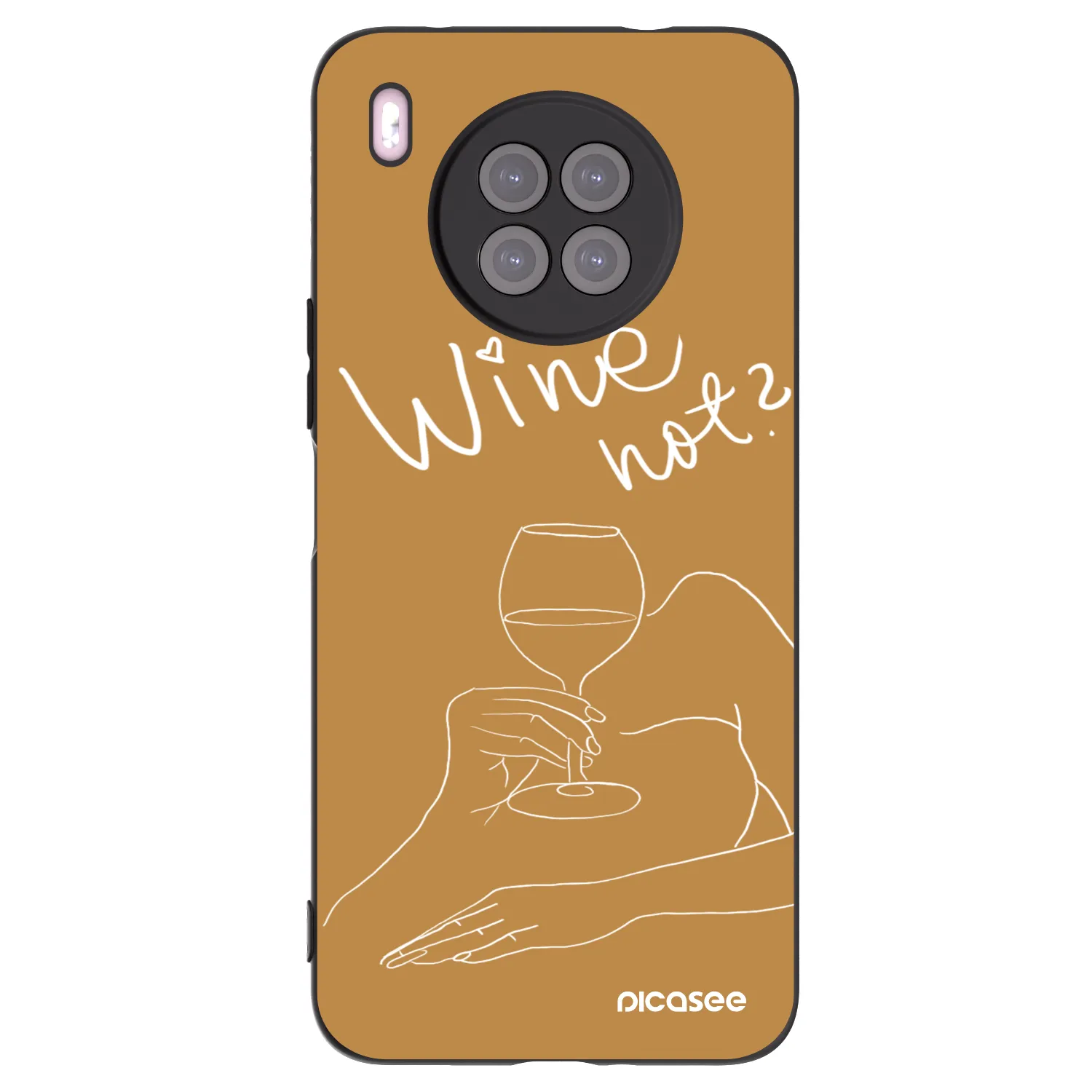 Picasee Huawei Nova 8i Hülle - Schwarzes Silikon - Wine not