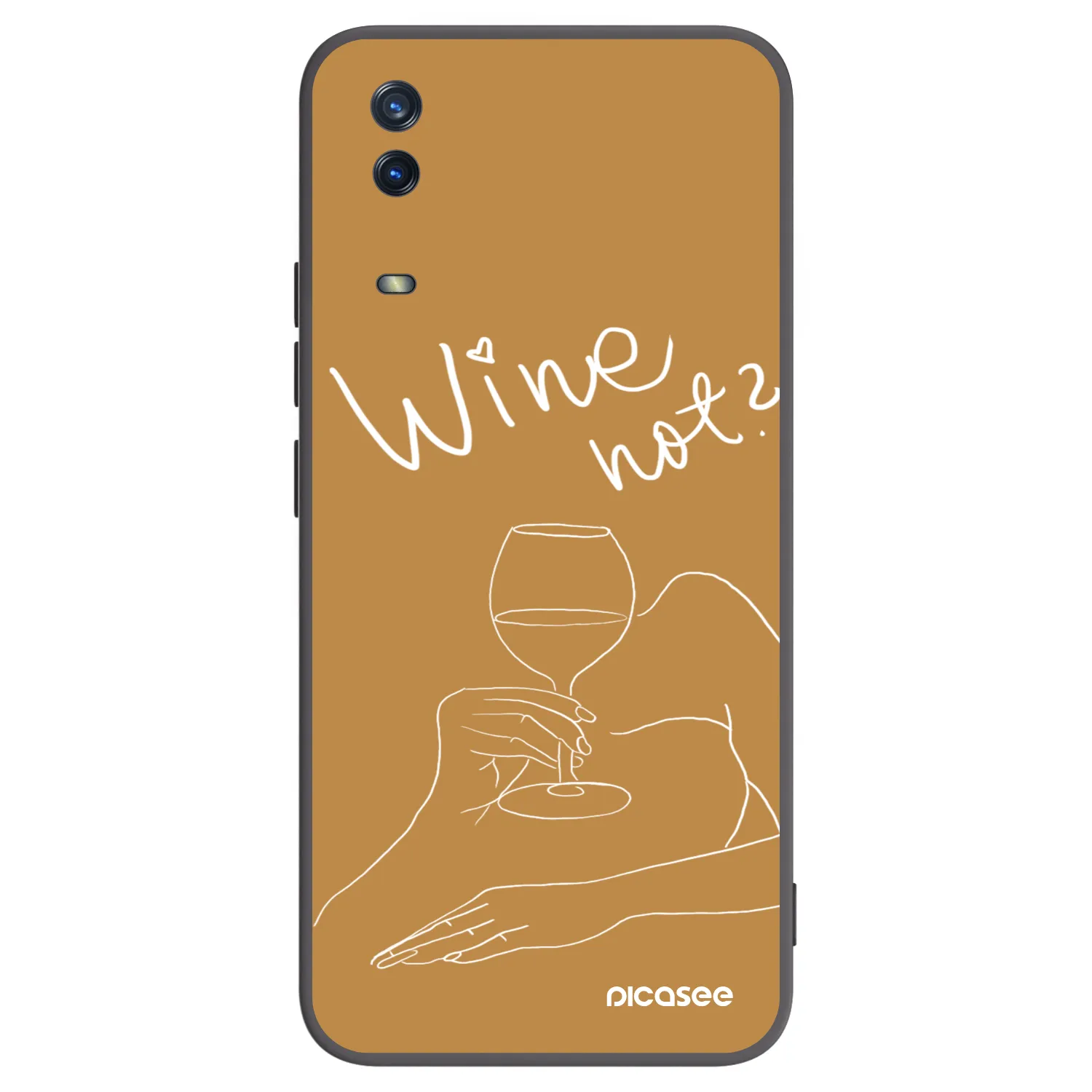 Picasee Vivo Y11s Hülle - Schwarzes Silikon - Wine not