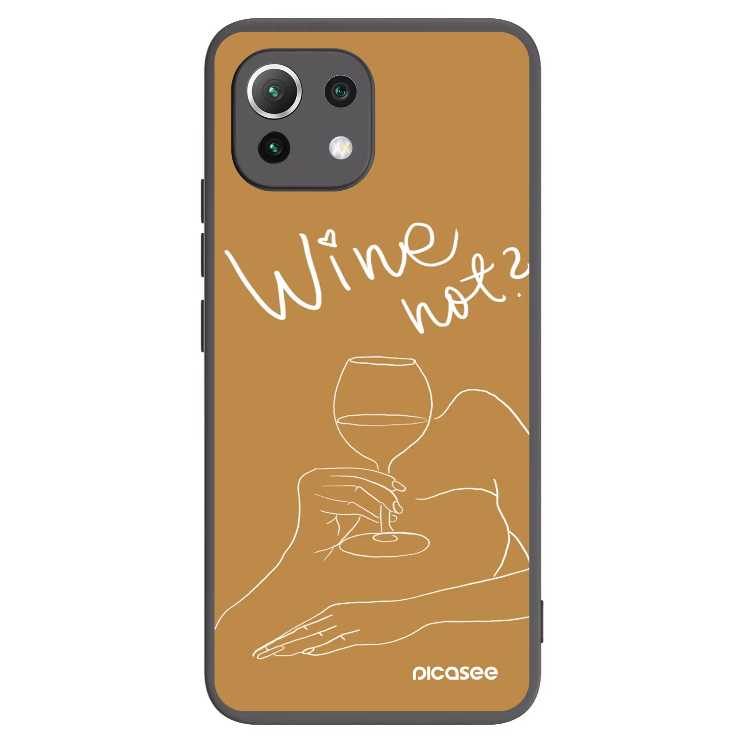 Picasee Xiaomi 11 Lite 5G NE Hülle - Schwarzes Silikon - Wine not
