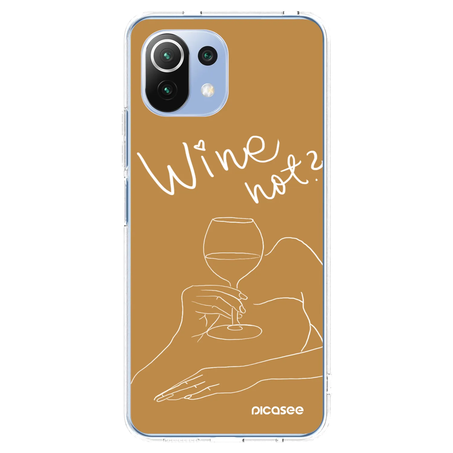 Picasee Xiaomi 11 Lite 5G NE Hülle - Transparentes Silikon - Wine not