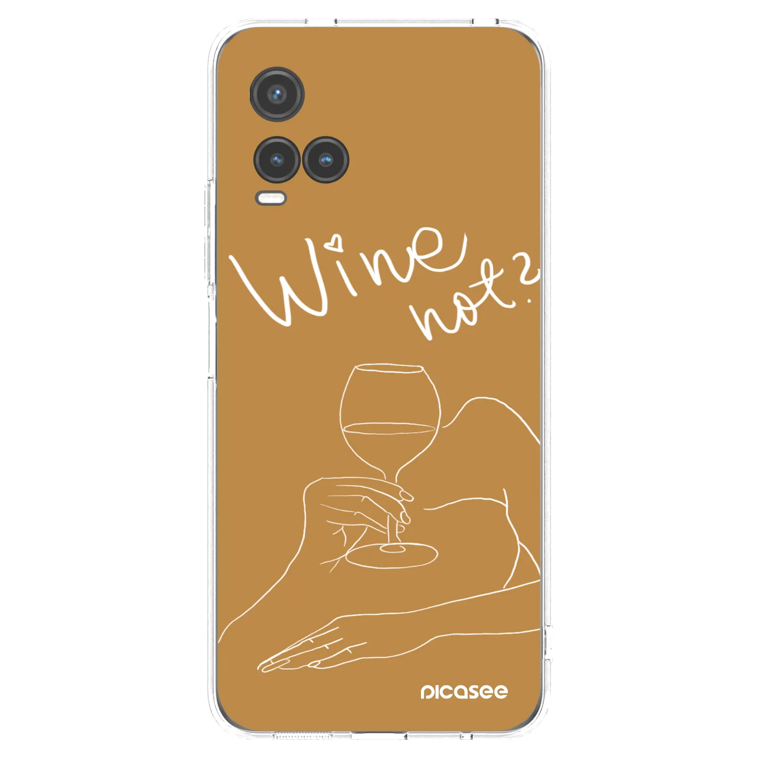 Picasee Vivo Y33s Hülle - Transparentes Silikon - Wine not