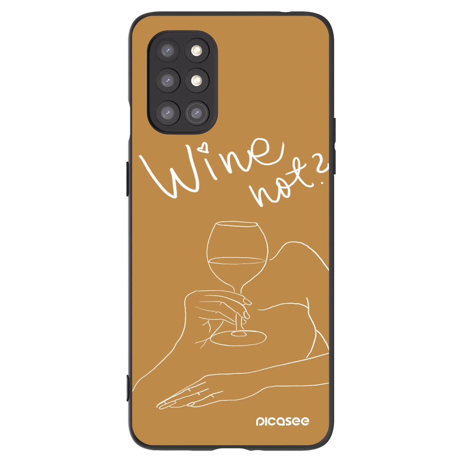 Picasee OnePlus 8T Hülle - Schwarzes Silikon - Wine not