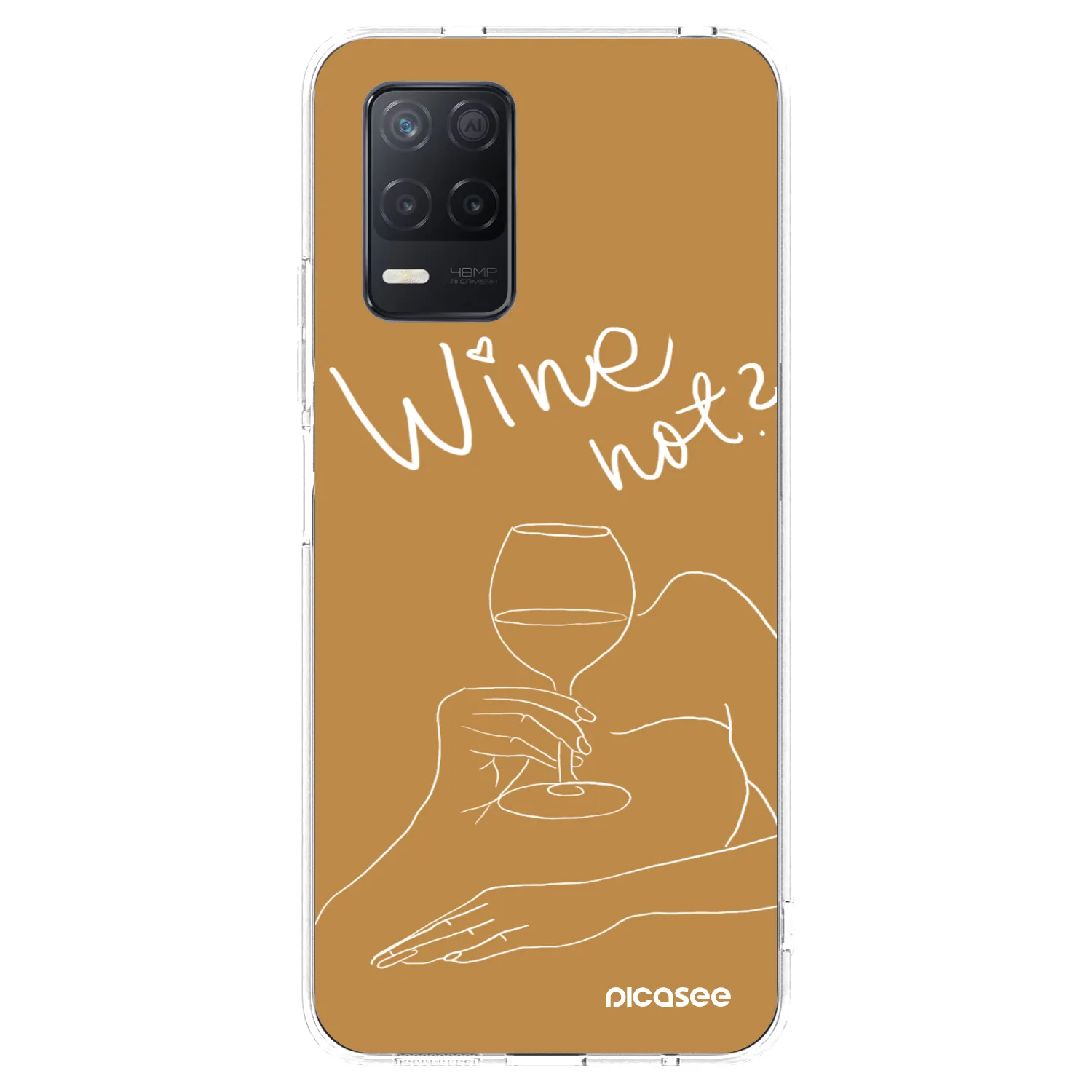 Picasee Realme 8 5G Hülle - Transparentes Silikon - Wine not