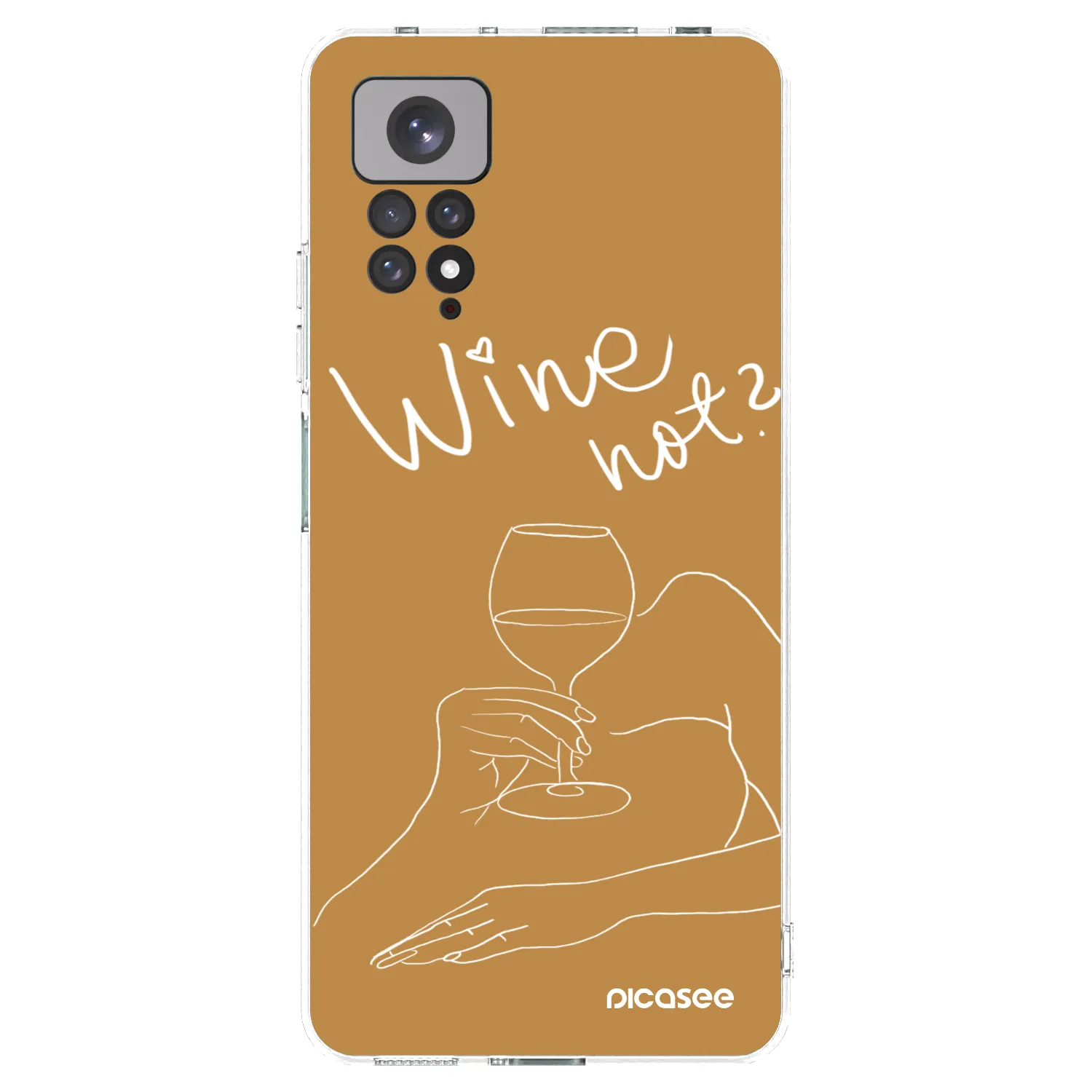 Picasee Xiaomi Redmi Note 11 Hülle - Transparentes Silikon - Wine not