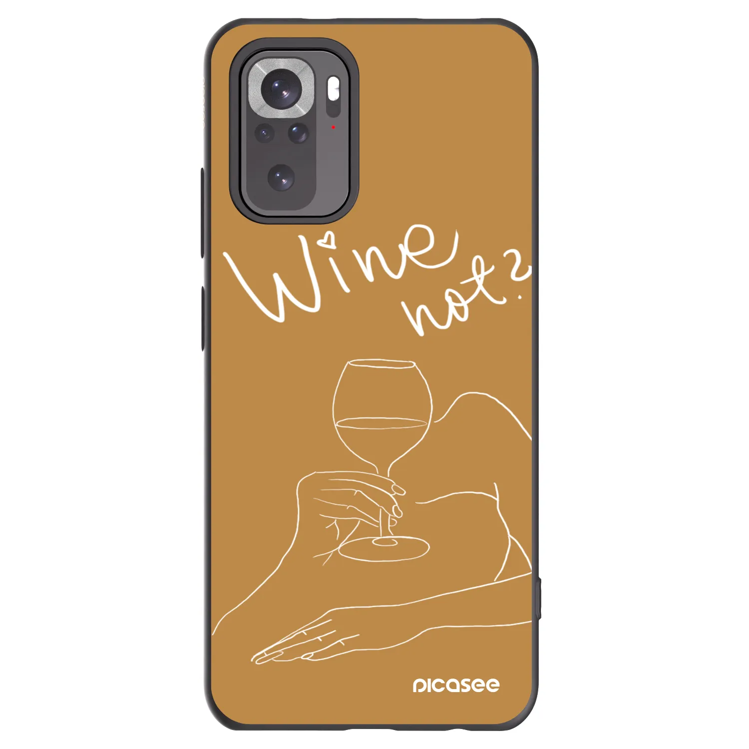 Picasee Xiaomi Redmi Note 11S 4G Hülle - Schwarzes Silikon - Wine not