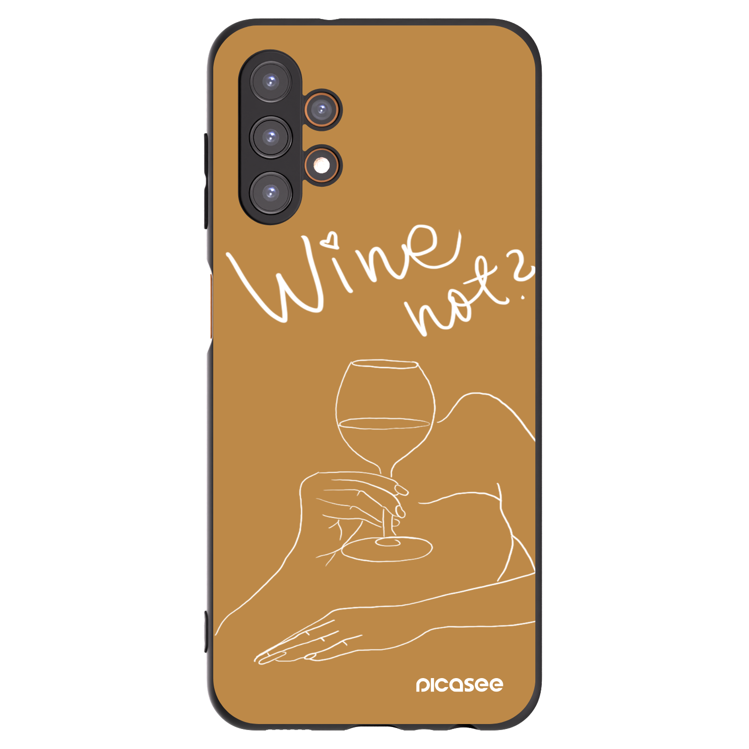Picasee Samsung Galaxy A13 4G A135 Hülle - Schwarzes Silikon - Wine not