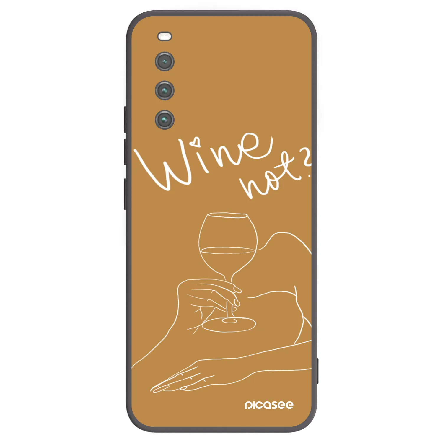 Picasee Sony Xperia 10 IV 5G Hülle - Schwarzes Silikon - Wine not