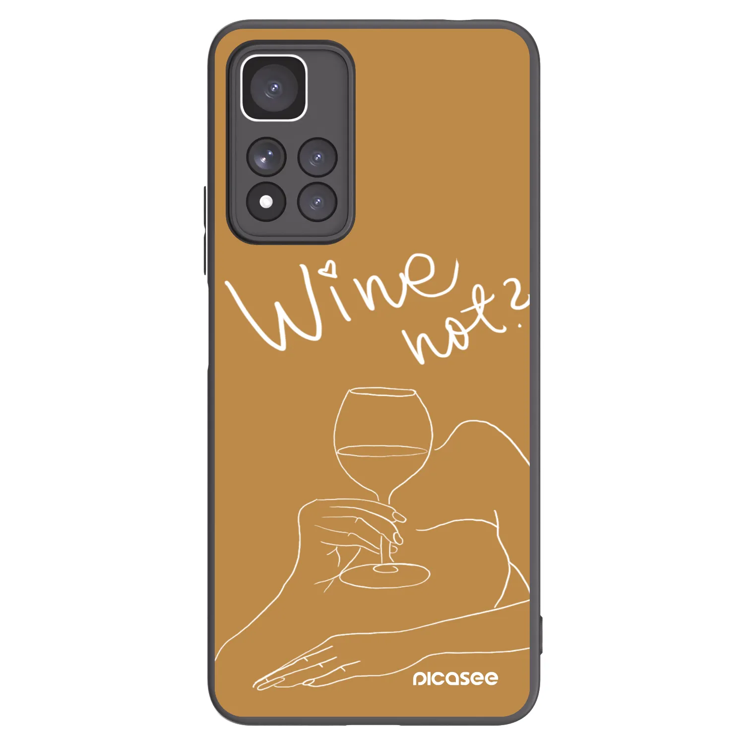 Picasee Xiaomi Redmi Note 11 Pro+ 5G Hülle - Schwarzes Silikon - Wine not