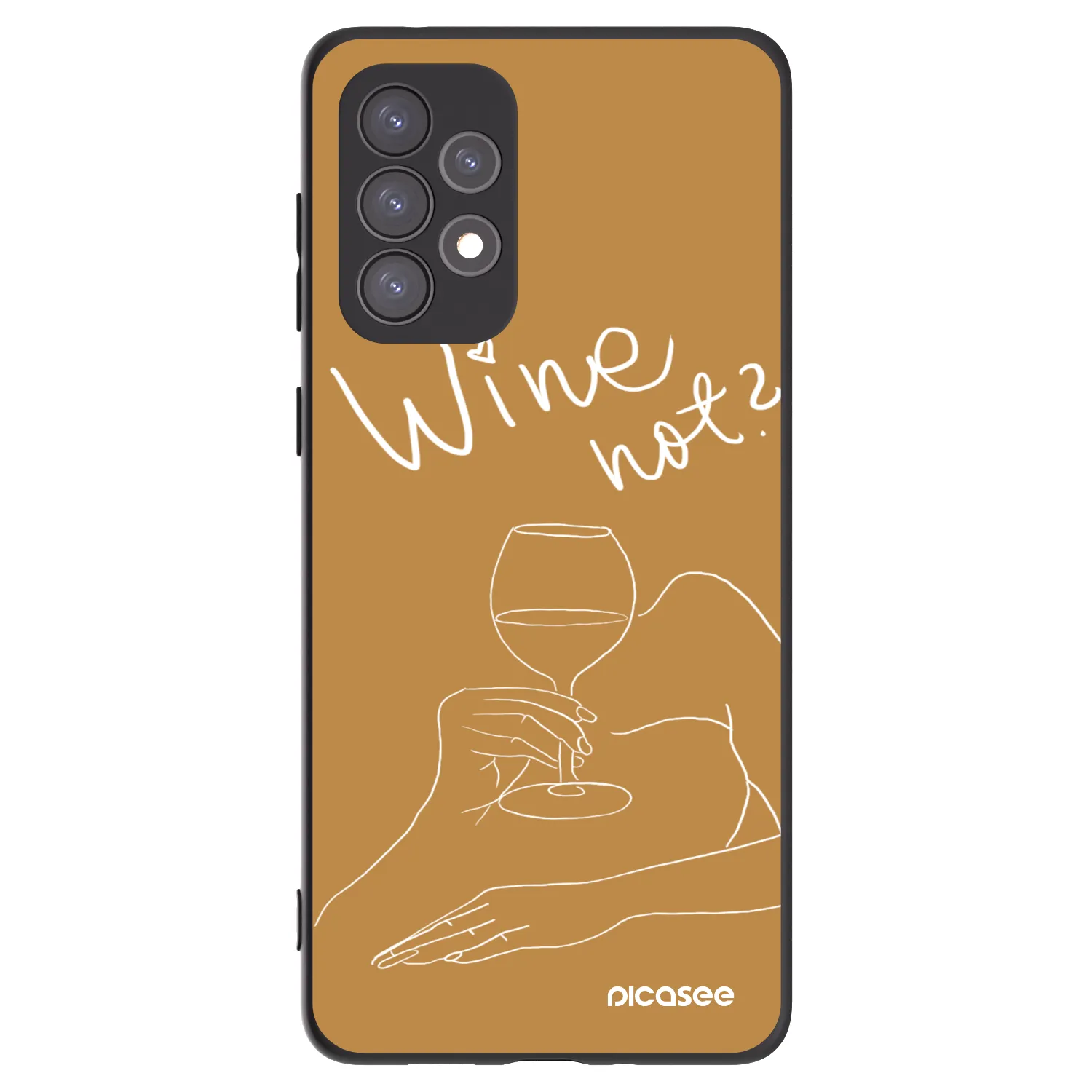 Picasee Samsung Galaxy A73 5G Hülle - Schwarzes Silikon - Wine not