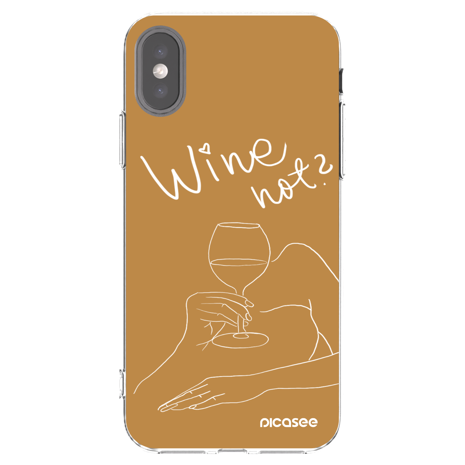 Picasee Apple iPhone X/XS Hülle - Transparentes Silikon - Wine not