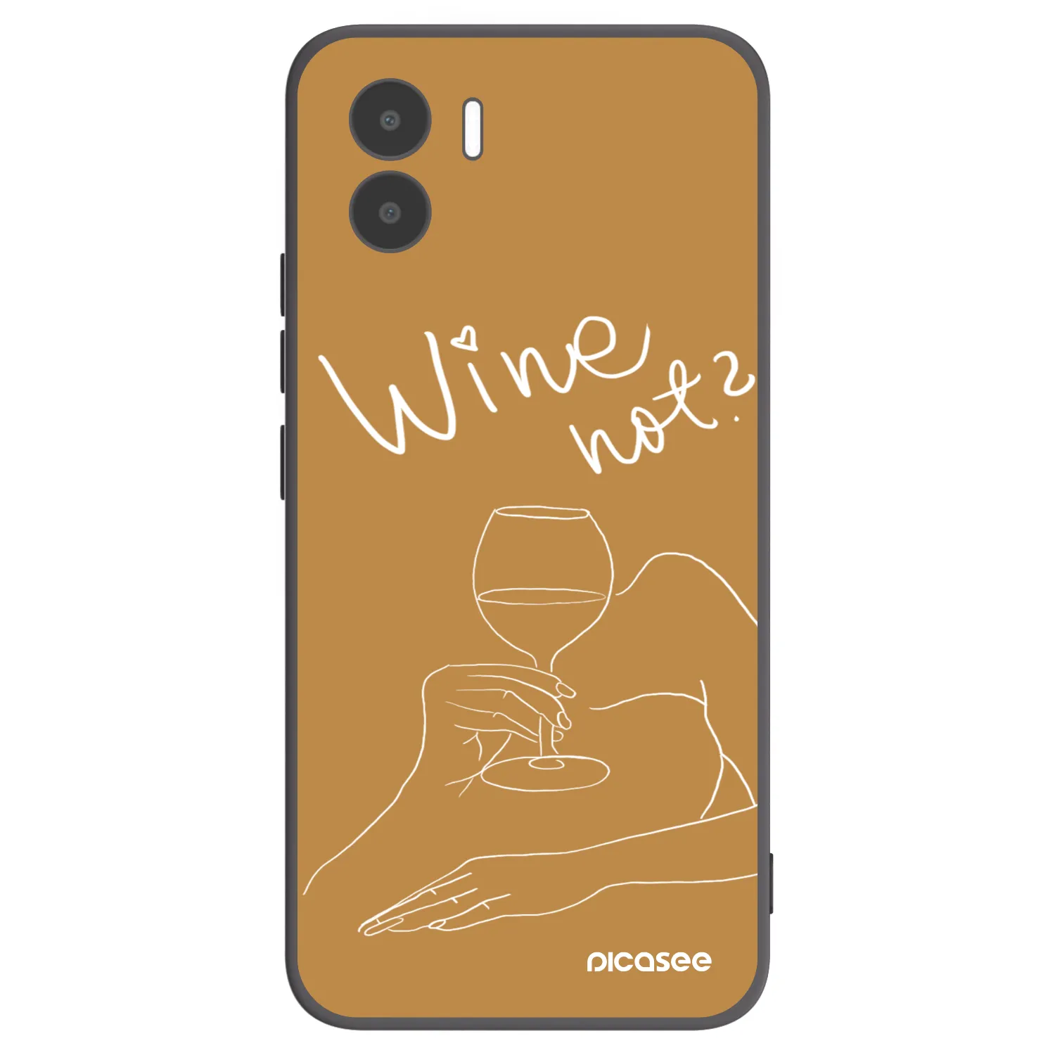 Picasee Xiaomi Redmi A1 Hülle - Schwarzes Silikon - Wine not