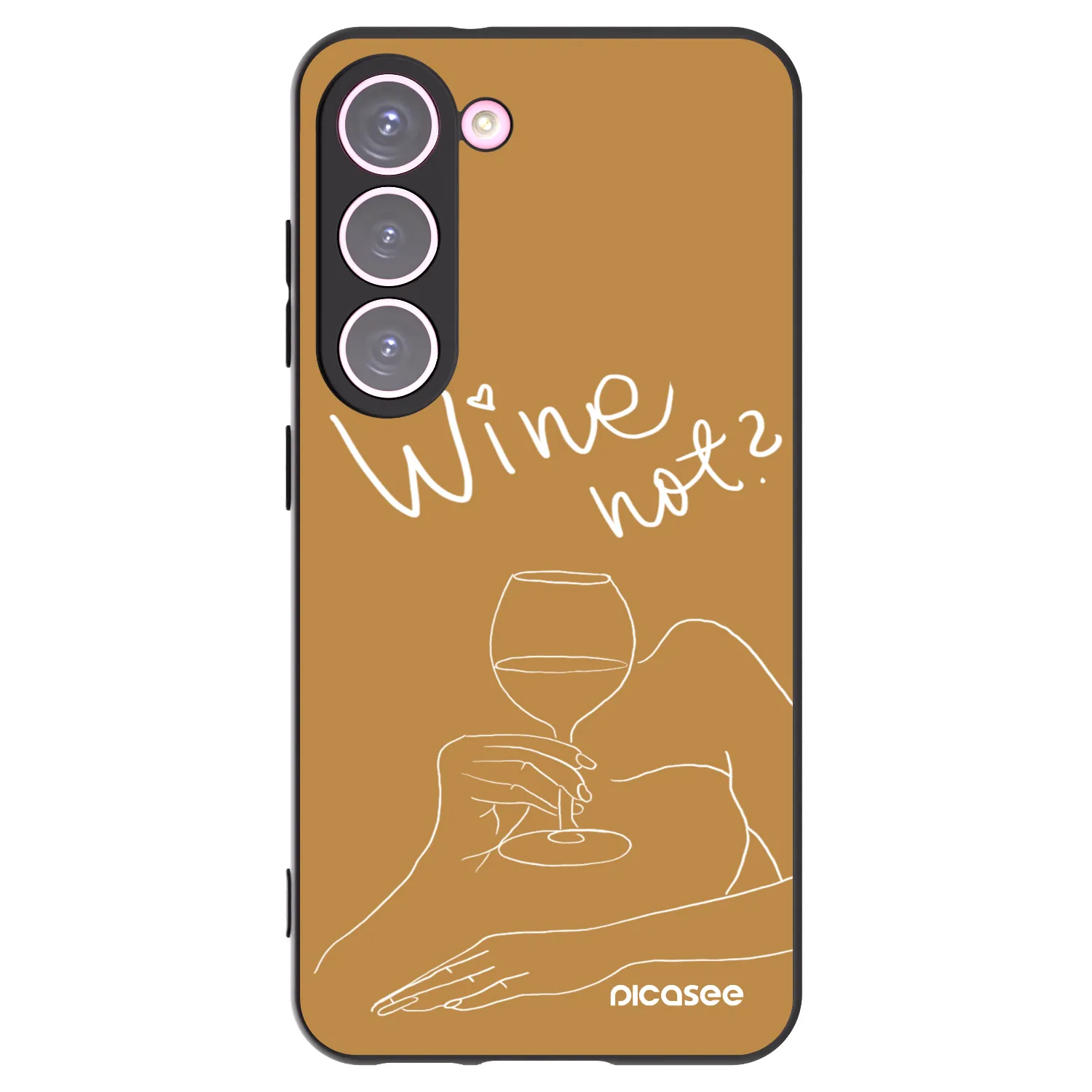 Picasee Samsung Galaxy S23 5G Hülle - Schwarzes Silikon - Wine not