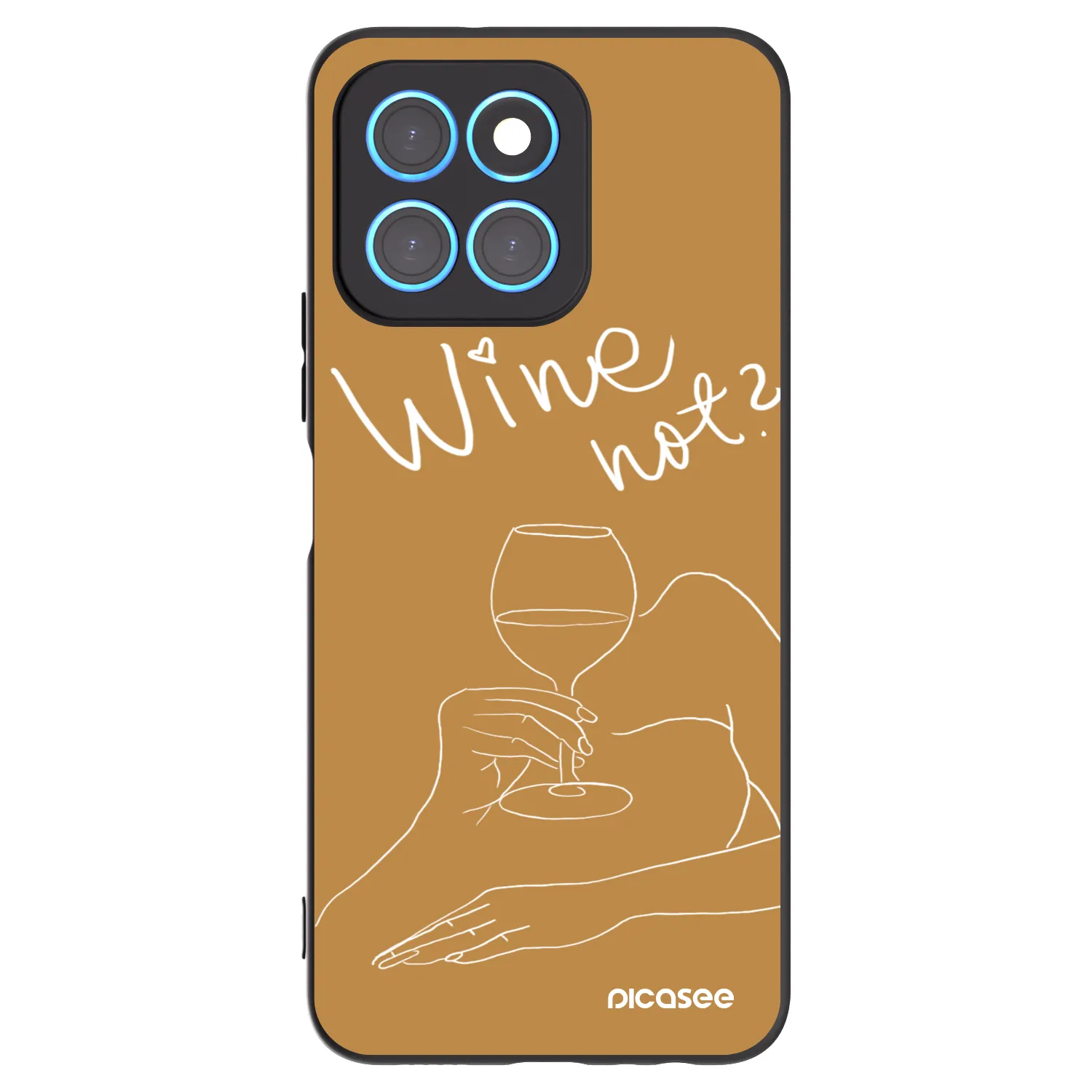 Picasee Honor X6 Hülle - Schwarzes Silikon - Wine not