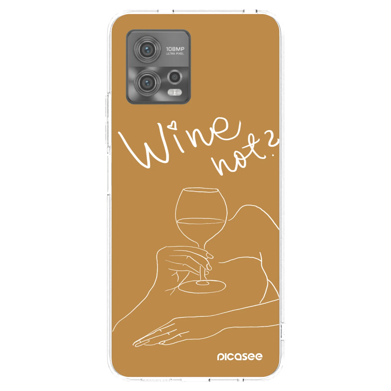 Picasee Motorola Moto G72 Hülle - Transparentes Silikon - Wine not
