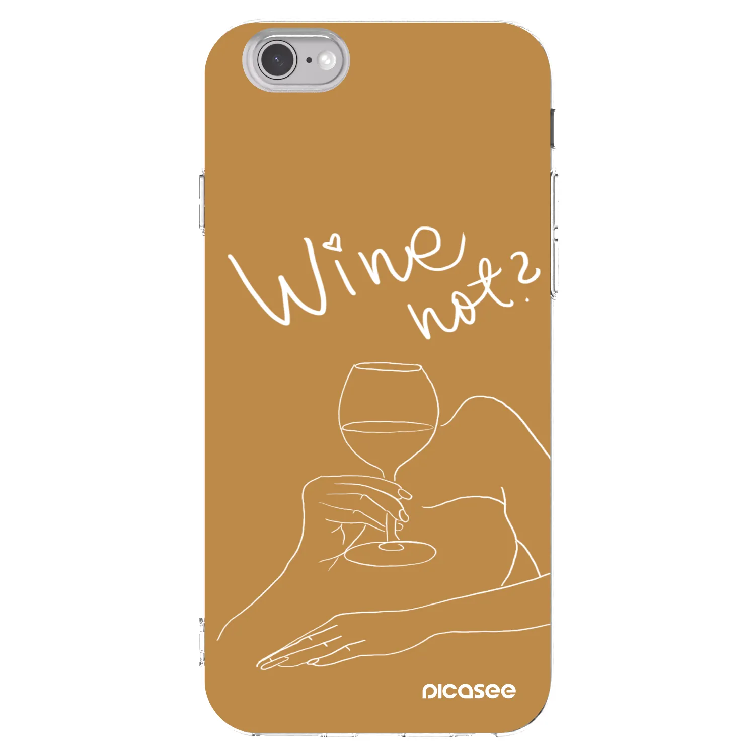 Picasee Apple iPhone 6/6S Hülle - Transparentes Silikon - Wine not
