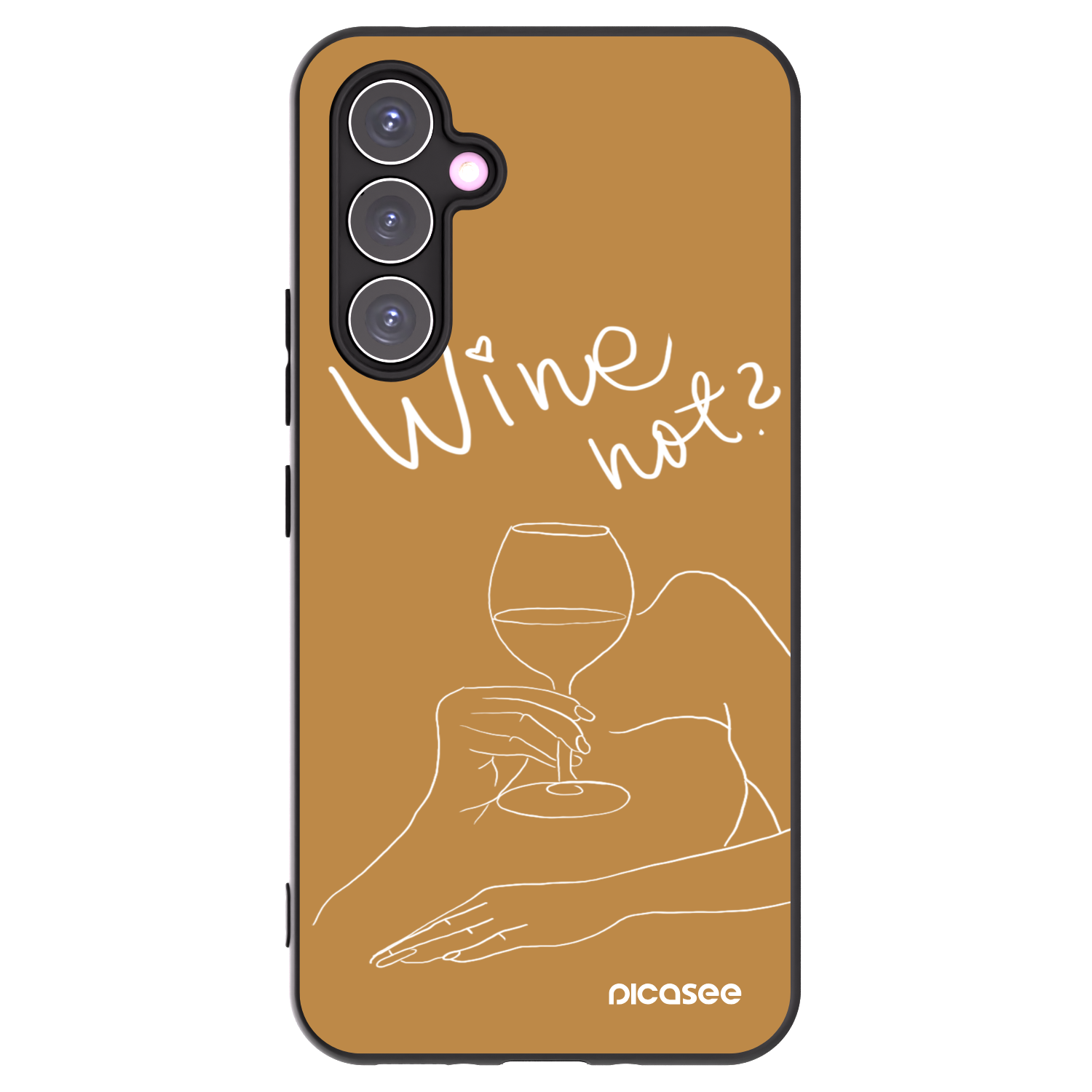 Picasee Samsung Galaxy A54 5G A546B Hülle - Schwarzes Silikon - Wine not