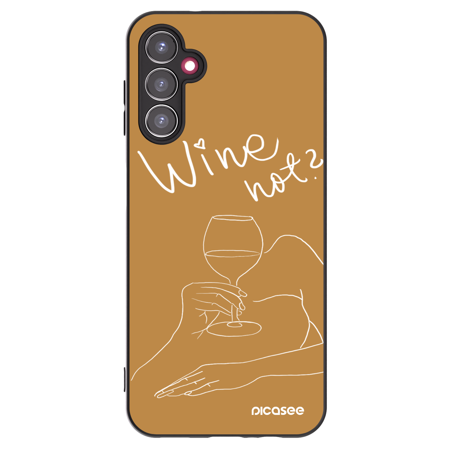 Picasee Samsung Galaxy A14 5G A146P Hülle - Schwarzes Silikon - Wine not