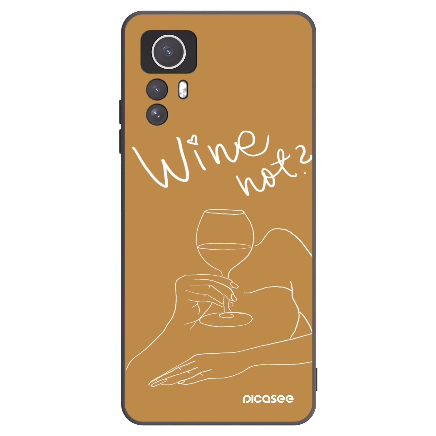 Picasee Xiaomi Redmi Note 12S Hülle - Schwarzes Silikon - Wine not