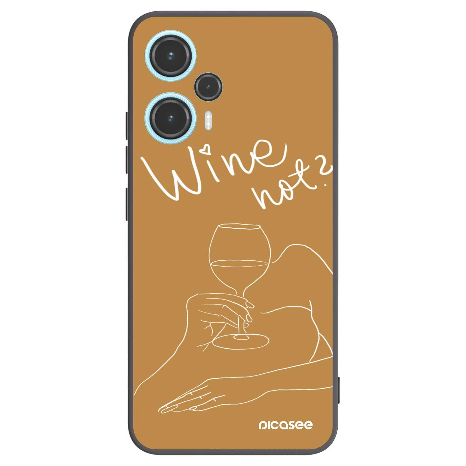 Picasee Xiaomi Poco F5 Hülle - Schwarzes Silikon - Wine not