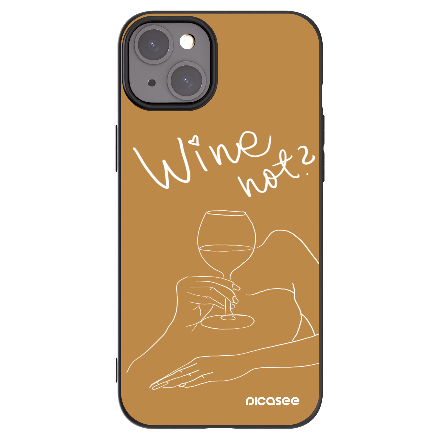 Picasee Apple iPhone 15 Plus Hülle - Schwarzes Silikon - Wine not