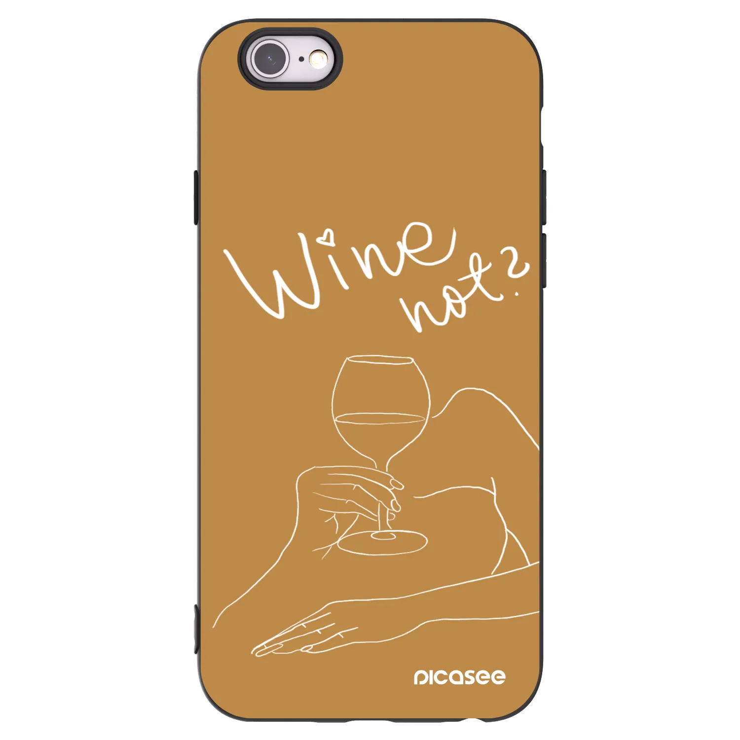 Picasee Apple iPhone 6/6S Hülle - Schwarzes Silikon - Wine not