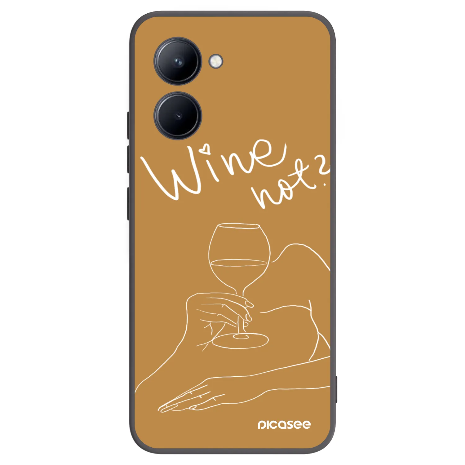 Picasee Realme C33 (2023) Hülle - Schwarzes Silikon - Wine not