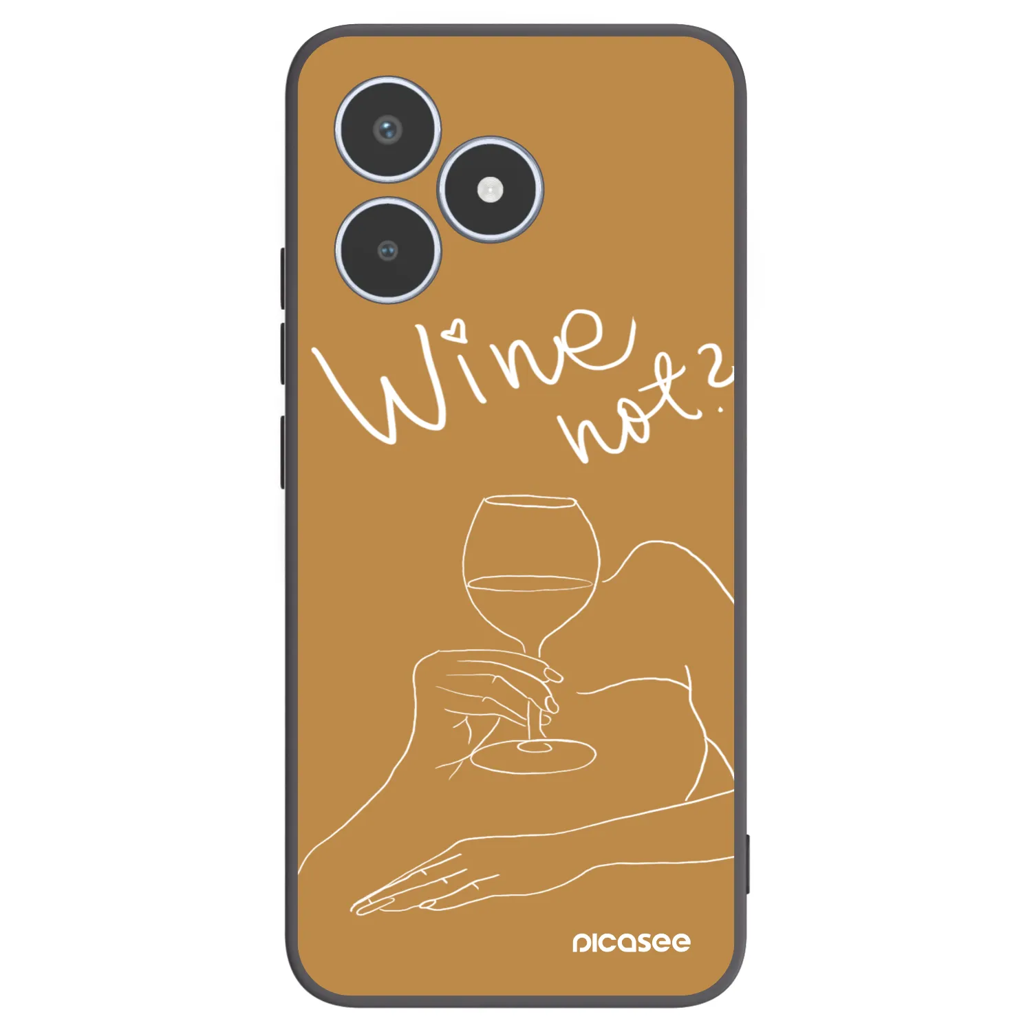 Picasee Realme C53 Hülle - Schwarzes Silikon - Wine not